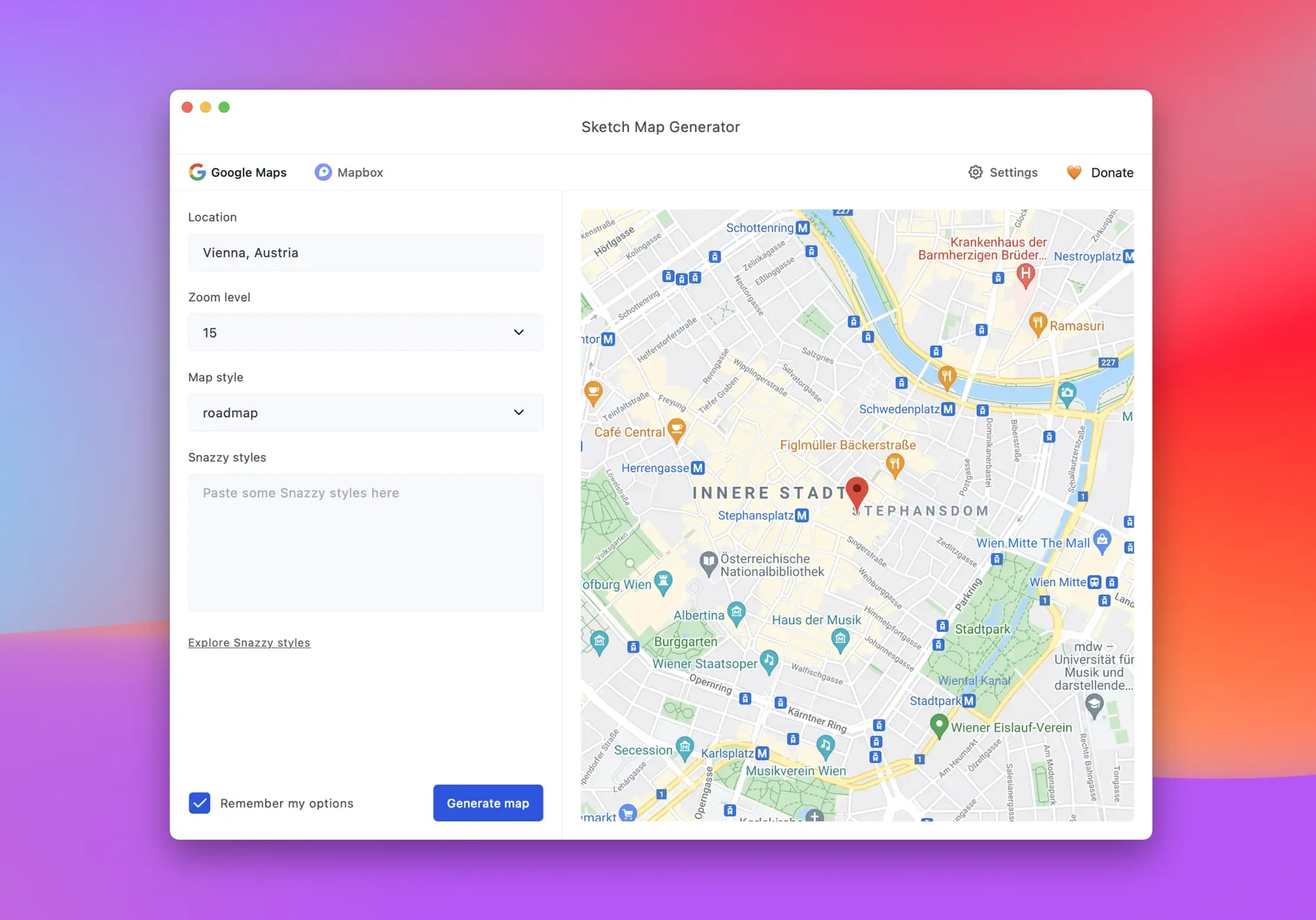Sketch Map Generator
